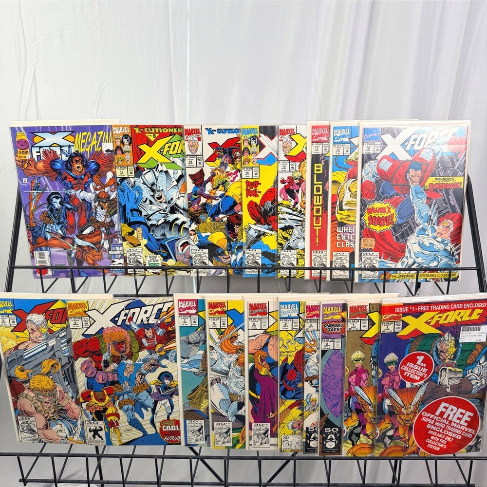 Marvel X-Force 1-10 12-17 Megazine 1 & 2nd Print #1 lot 2nd Deadpool 1st Domino